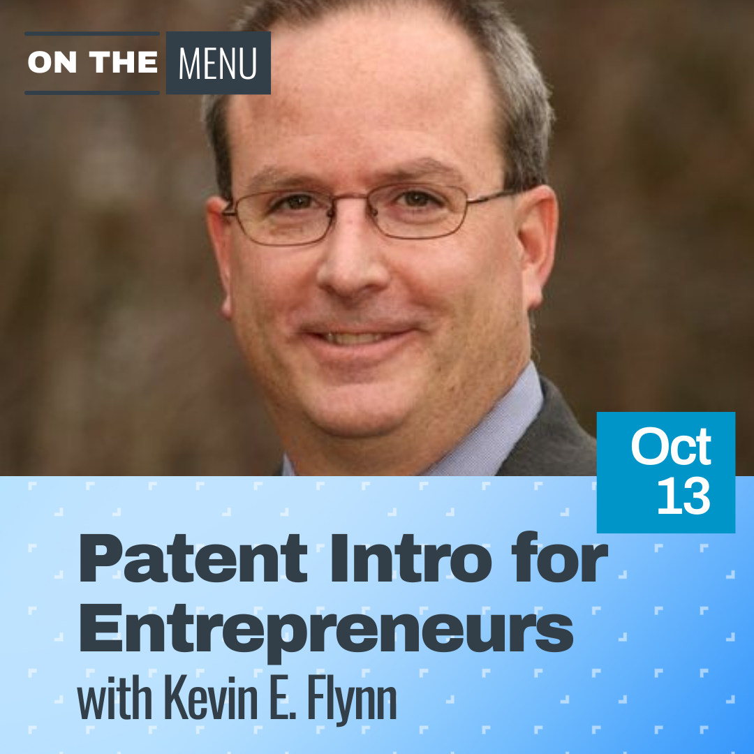 Photo of Kevin E. Flynn with the logo for On the Menu